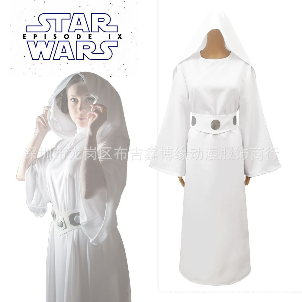星球大战cos莱娅公主白色长裙cosplay万圣节成人表演服装鑫博缘