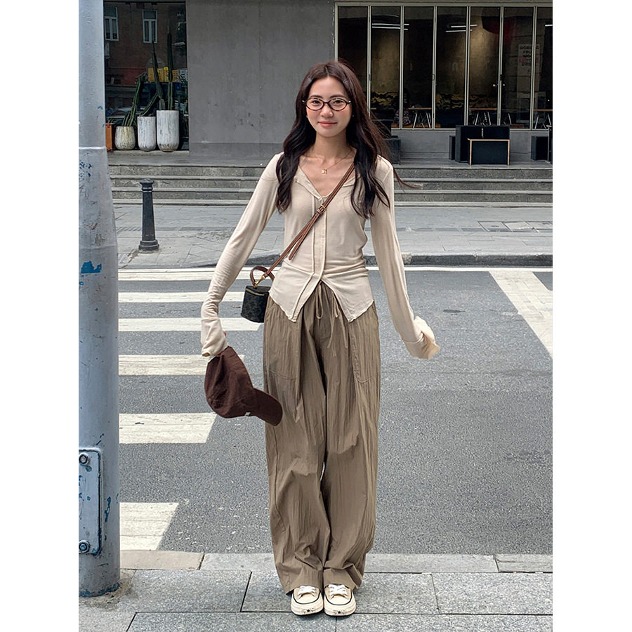 修身显瘦长袖针织衫女秋季薄款上衣TT显瘦