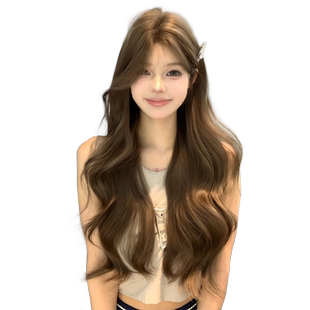 束朵假发女日常网红风大波浪长卷发新款自然修脸气质减龄全头套式