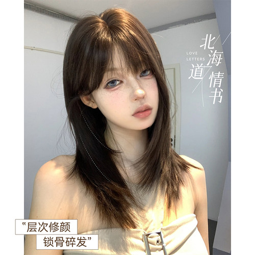束朵假发高温丝甜美可爱锁骨发