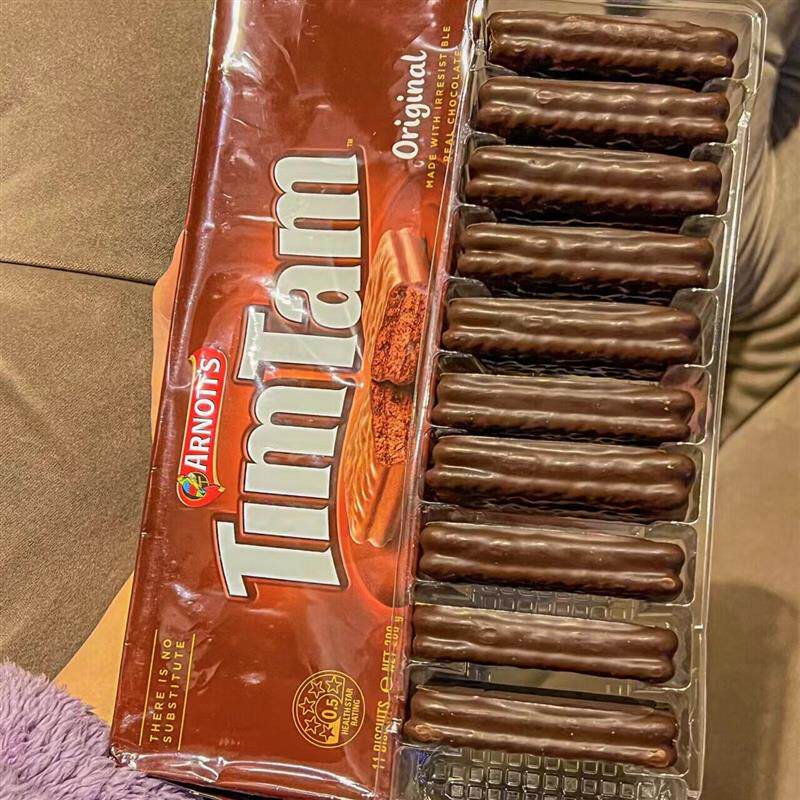 TimTam巧克力饼干澳洲雅乐思双层黑巧夹心威化饼干涂层巧克力零食