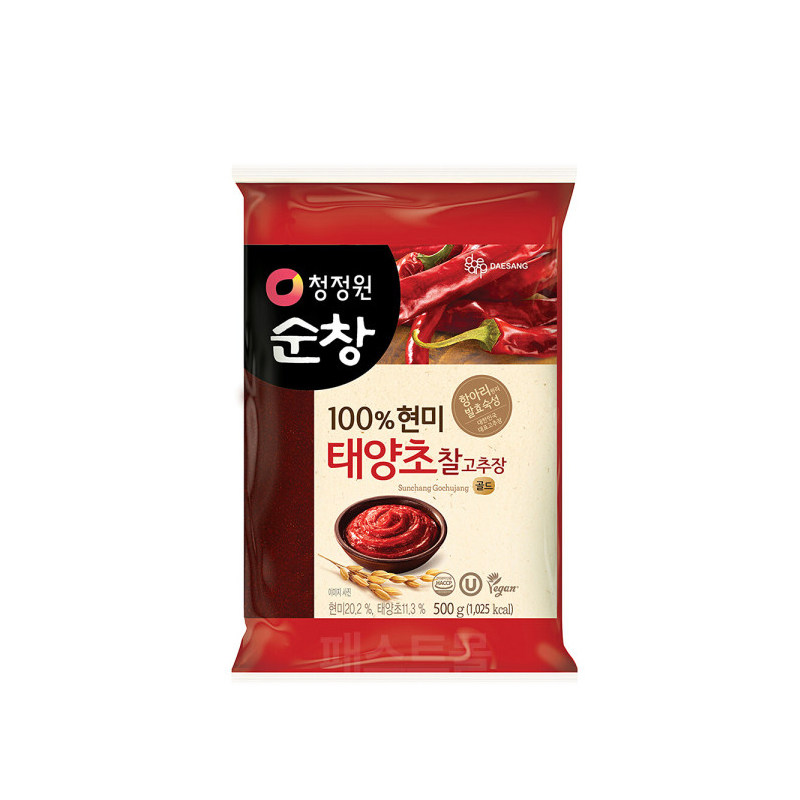 辣酱袋装韩国进口清净园辣椒酱袋装500g韩式拌饭酱辣炒年糕