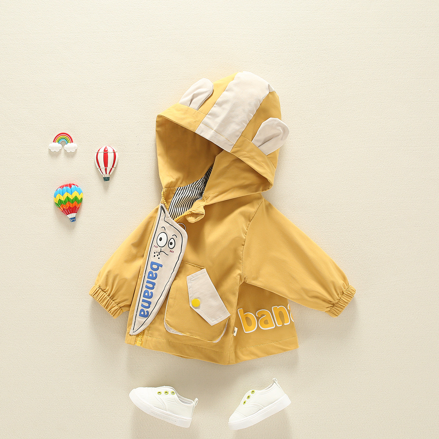 男童外套春秋季2026新款儿童春装婴儿宝宝卡通夹克小孩冲锋衣风衣