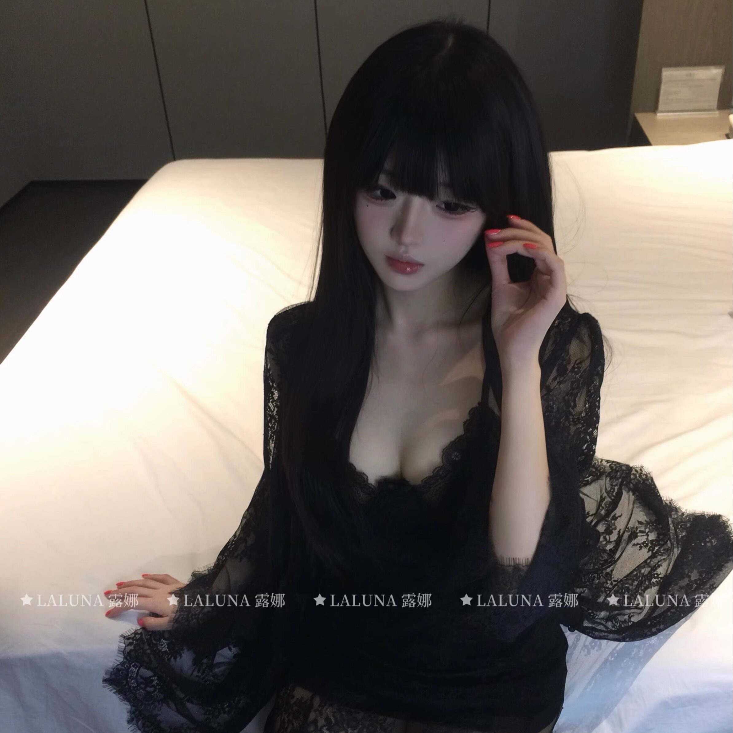 Laluna露娜「夜之约定」蕾丝睡袍