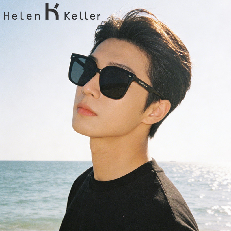 海伦凯勒太阳镜2026年新款防紫外线墨镜gm框男女偏光近视可配度数