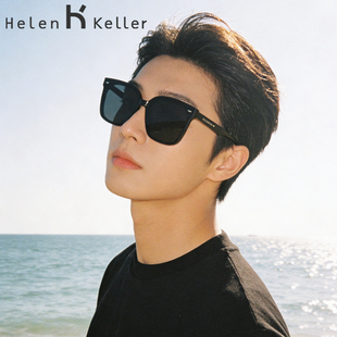 海伦凯勒太阳镜2026年新款防紫外线墨镜gm框男女偏光近视可配度数