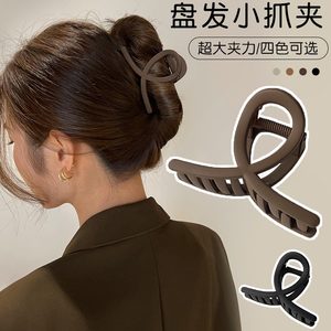 2024新款高级感磨砂鲨鱼夹小号适合发量少的抓夹女头发夹子后脑勺