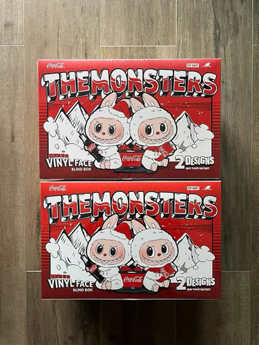 泡泡玛特LABUBU拉布布THE MONSTERS可口可乐搪胶毛绒系列盲盒挂件