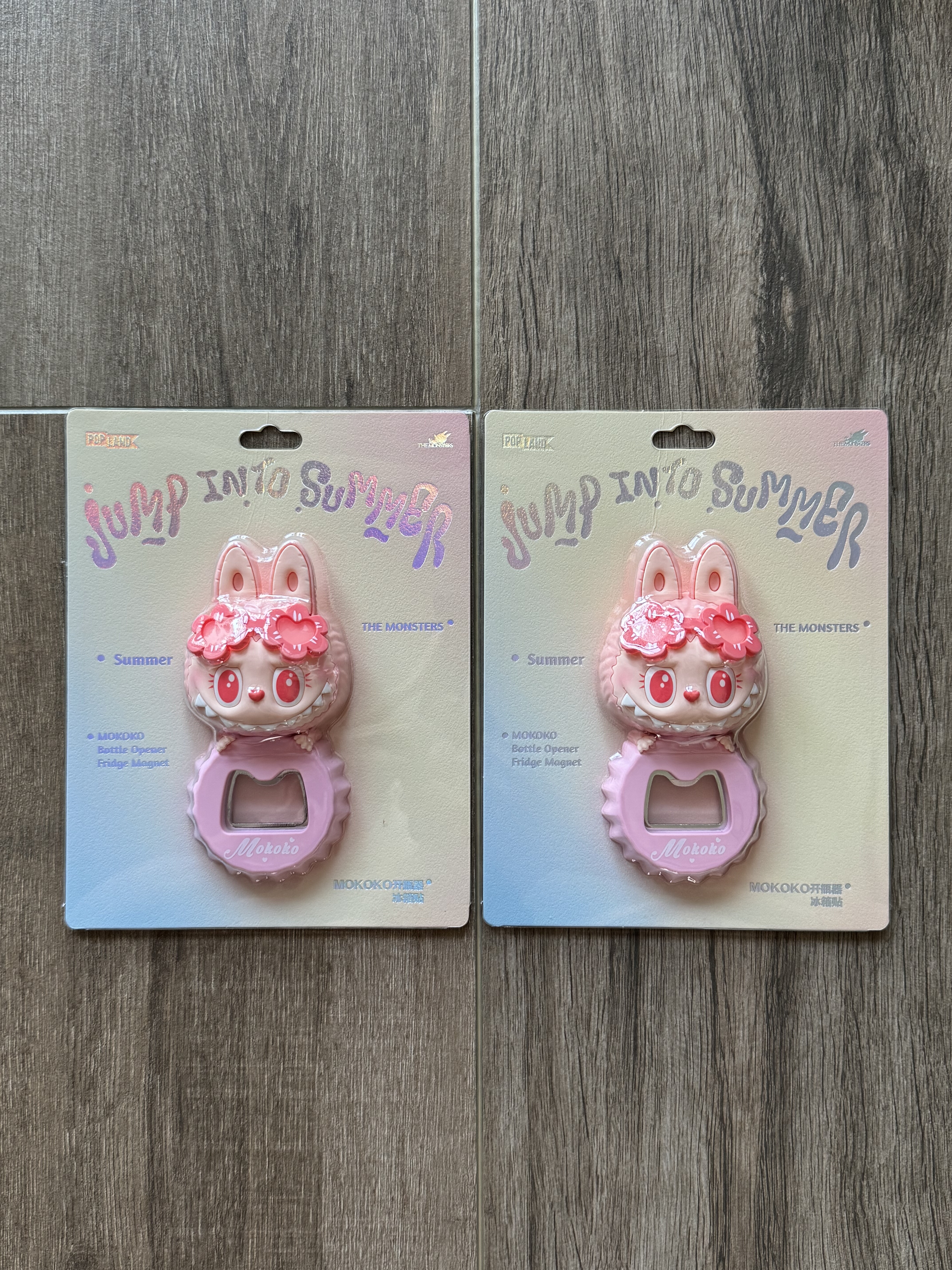 泡泡玛特 POP MART 晒晒夏日系列 LABUBU Mokoko开瓶器谷圈冰箱贴
