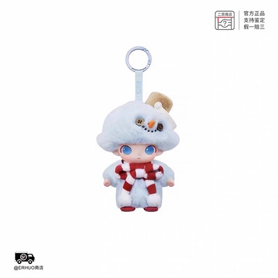 POPMART泡泡玛特DIMOO雪人Snowman搪胶毛绒公仔挂件吊卡潮玩礼物