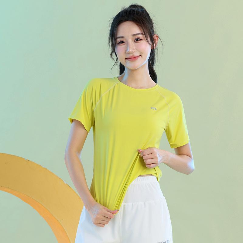 2025夏季运动上衣女短袖T恤跑步速干衣晨跑健身训练服瑜伽服T恤