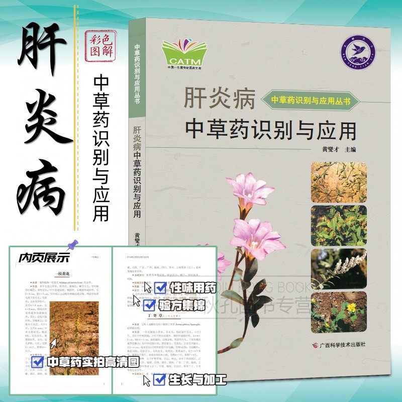 肝炎病中草药识别与应用 了解中药对症下药 急性肝炎 黄疸性肝炎 肝硬化  临床医学配方 对症方子方药方剂 中国医学书籍