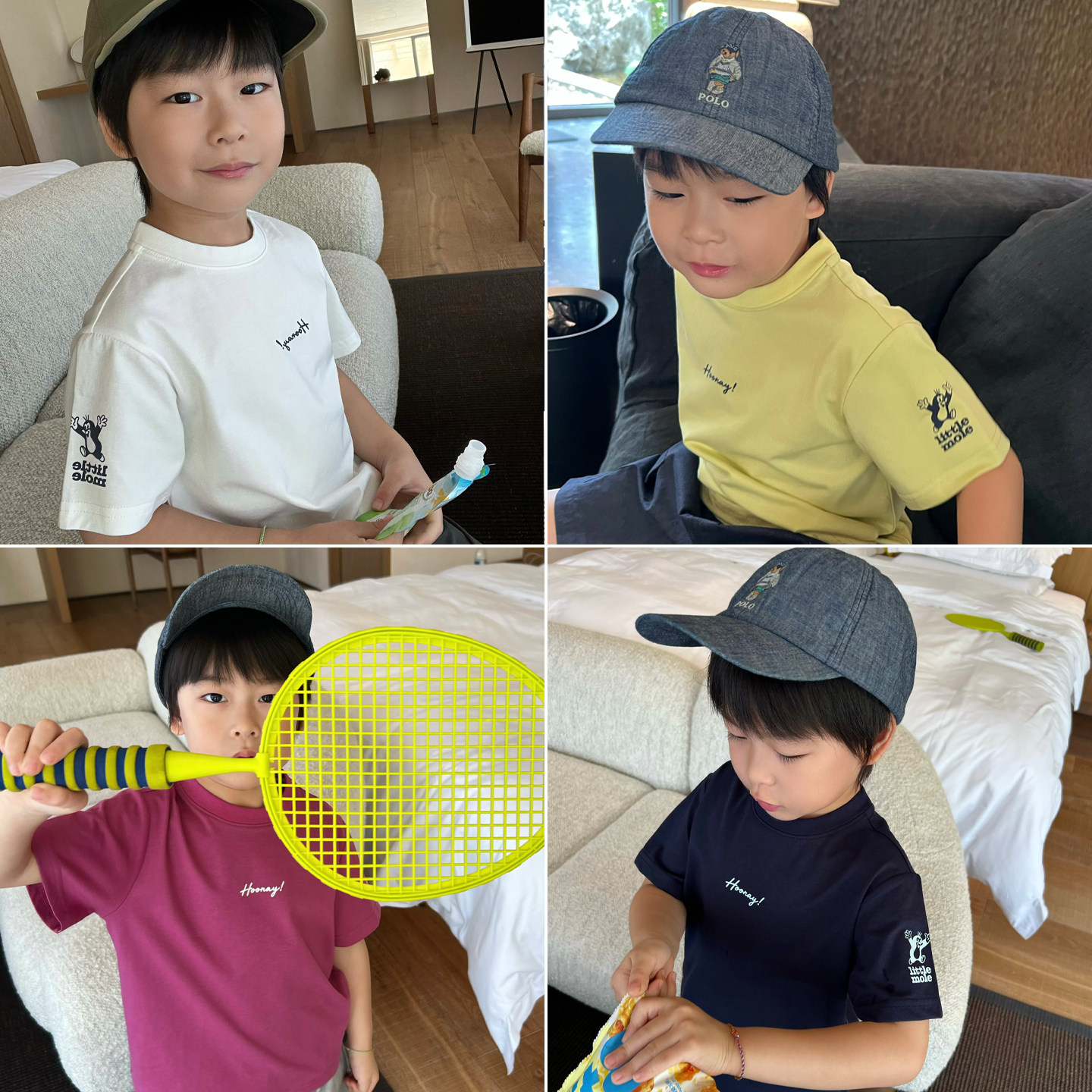 pumpkin 2026新款夏季儿童卡通鼹鼠印花宽松休闲男童短袖T恤上衣