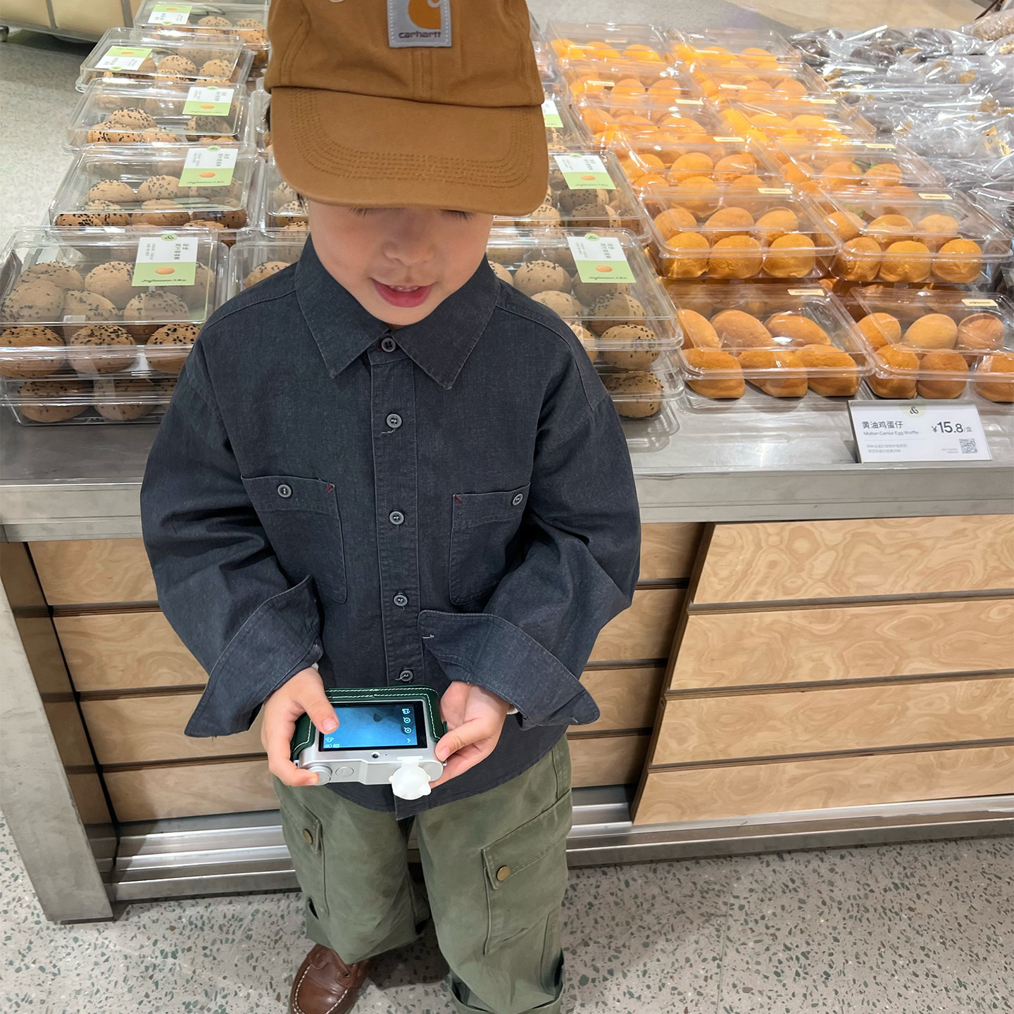 pumpkin 2026新款儿童秋季深灰色日系休闲宽松衬衫男童翻领衬衣潮