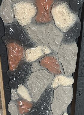 PU龟纹石乱形石石皮仿真石头墙面装饰板别墅庭院装饰堡垒石