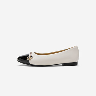 单鞋 Nine 女圆头平跟百搭时尚 玖熙2025年玛丽珍鞋 女 West