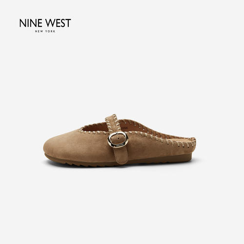 NineWest/玖熙一脚蹬平底半拖鞋