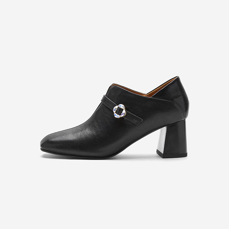 Nine West/玖熙2025年高跟鞋女方头粗跟深口女鞋优雅单鞋,女鞋,深口单鞋,淘宝优惠券,粉丝福利购,淘宝优惠卷