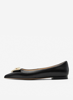 Nine West/玖熙春季清仓低跟单鞋女法式尖头一脚蹬通勤平底女鞋