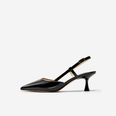 高跟鞋 Nine 女 清仓包头凉鞋 女尖头漆皮优雅气质时尚 West 玖熙夏季