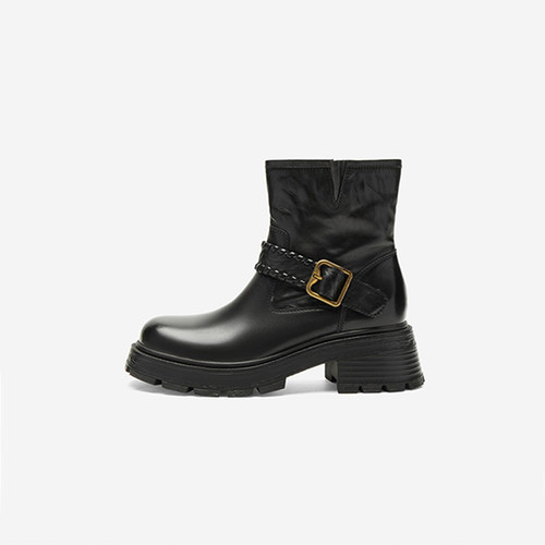 NineWest/玖熙增高短靴加绒女鞋