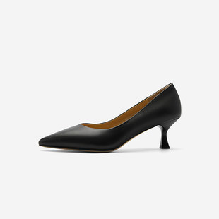 女尖头浅口通勤猫跟单鞋 玖熙2025年高跟鞋 女 West Nine