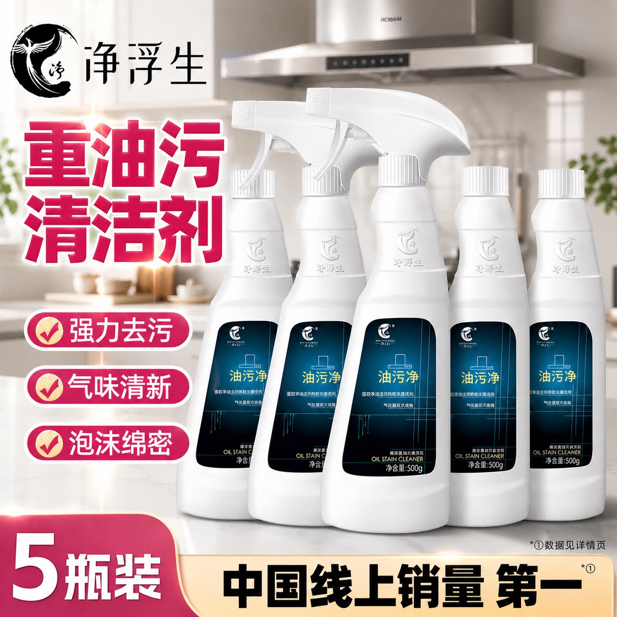 净浮生多功能油污净泡沫型喷雾