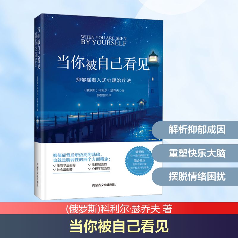 当你被自己看见抑郁症潜入式心理治疗科利尔瑟乔夫郭男男译内蒙古文化出版社心理治疗书籍抑郁症自我调节情绪疏导缓解焦虑走出抑郁