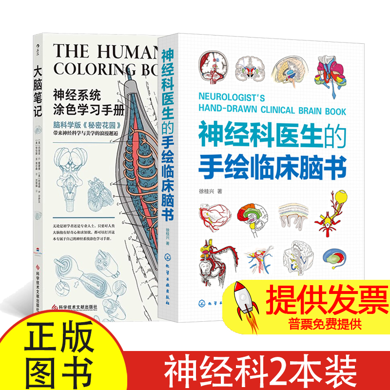 【全2册】神经科医生的手绘临床脑书+大脑笔记 化工出版社