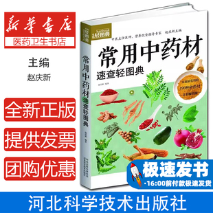 X常用中草药材速查轻图典赵庆新河北科学技术出版 中医养生 社9787537555364保健 心理类书籍