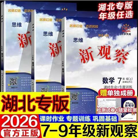 2025秋新观察课时作业七八九年级上册数学人教版湖北专版初中初一初二初三789年级初中数学基础知识专题训练