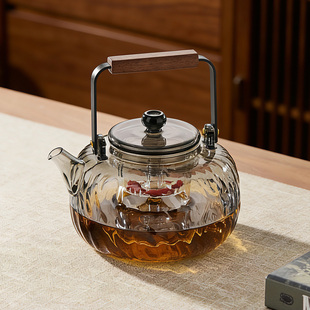 玻璃锤纹茶壶专用泡茶壶煮茶器提梁壶大容量烧水壶电陶炉家用新款