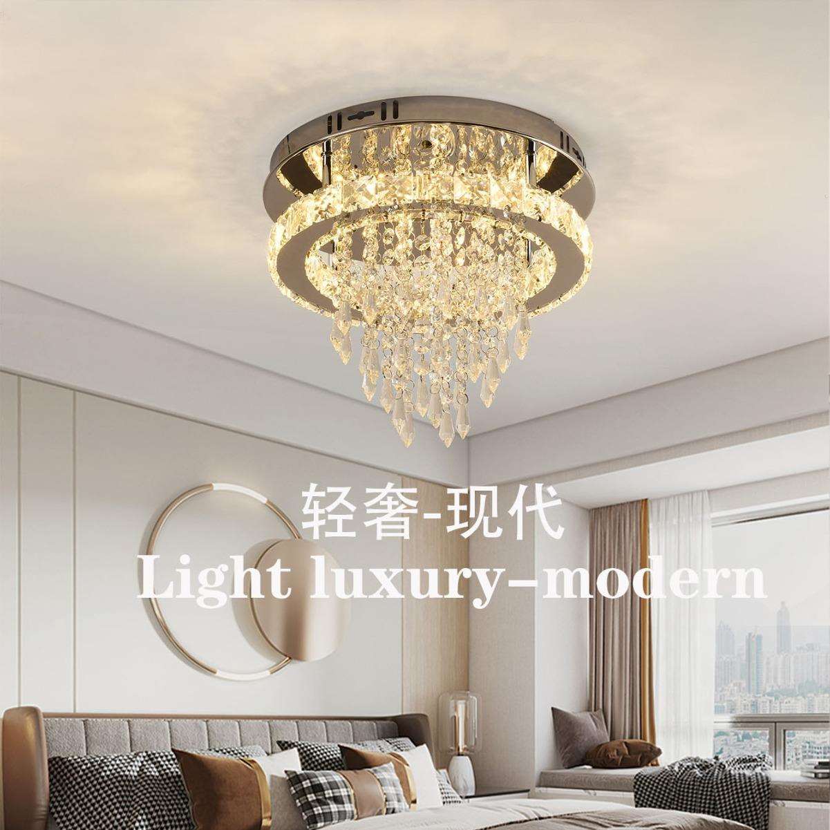跨境小水晶吸顶灯卧室走廊过道门厅玄关阳台LED吸顶灯厂家
