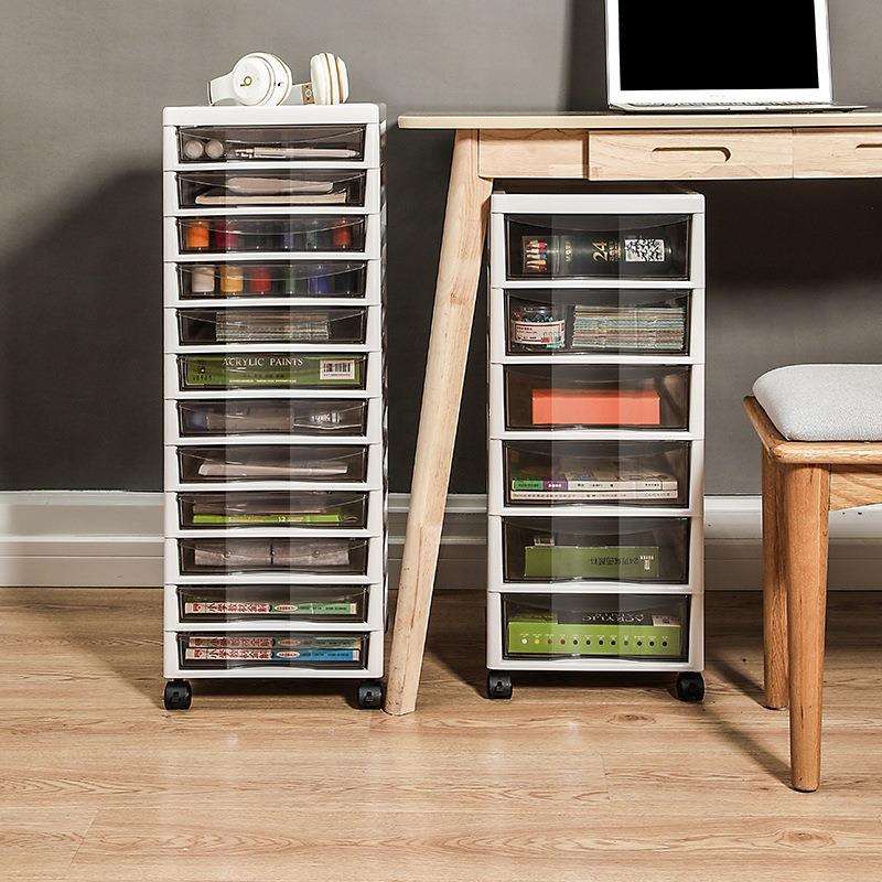 办公室收纳柜抽屉式文件收纳盒桌下储物收纳箱美甲多层文具置物架