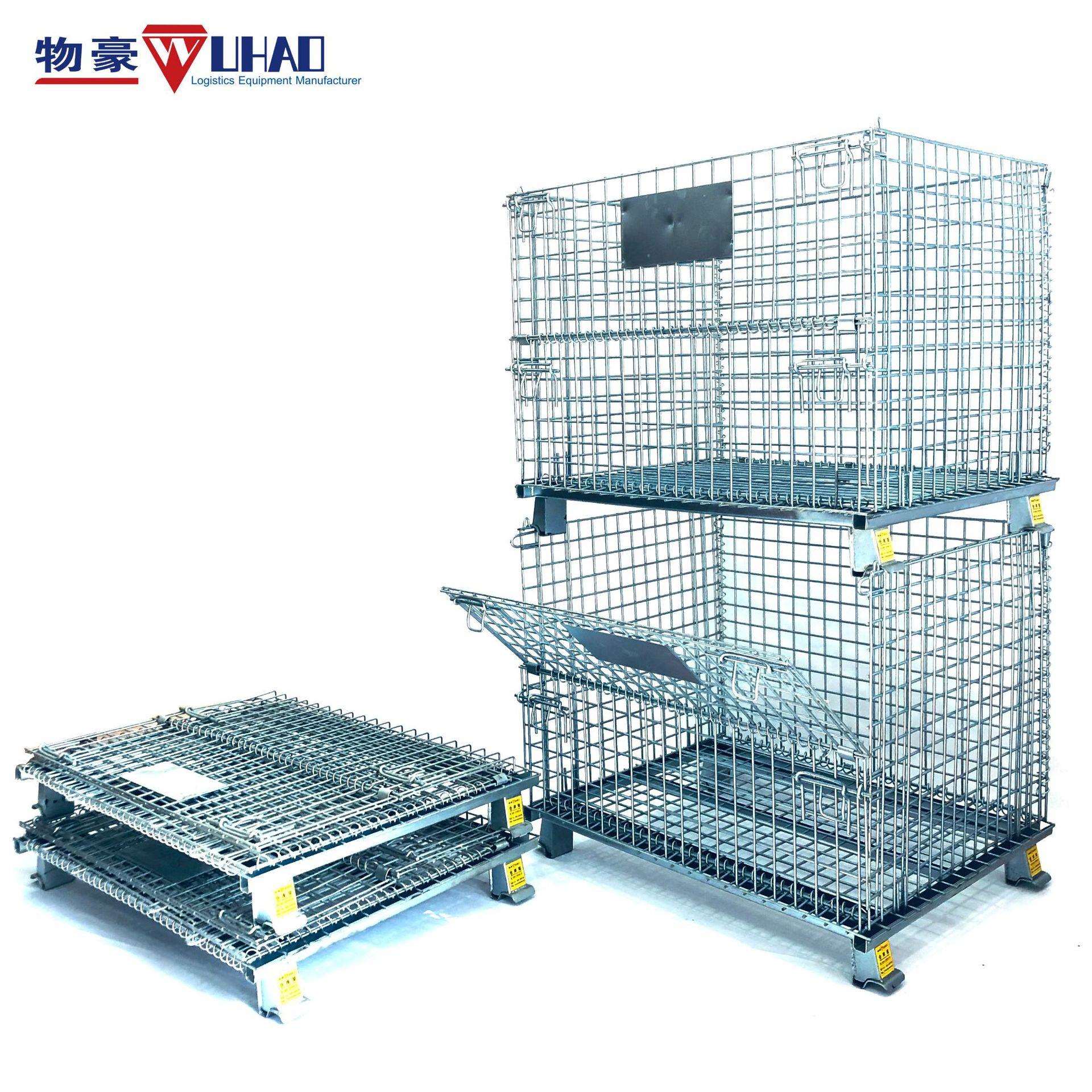 金属制品发货仓储笼;折叠铁筐企业堆高仓库笼 蝴蝶笼 铁框