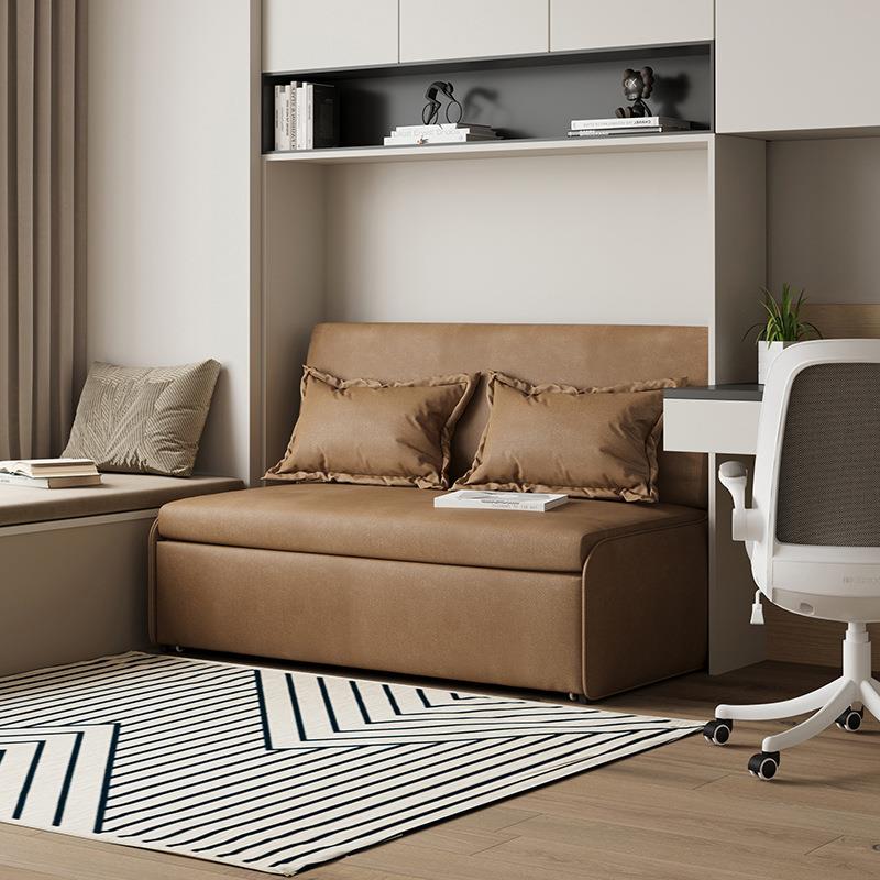 轻奢简约可折叠沙发床两用小户型无扶手坐卧多功能伸缩床抽拉床