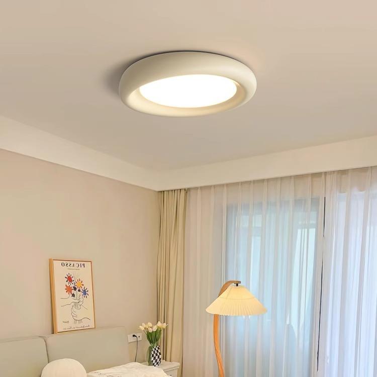 法式奶油风儿童房卧室蛋挞吸顶灯全光谱护眼北欧简约书房中山灯具