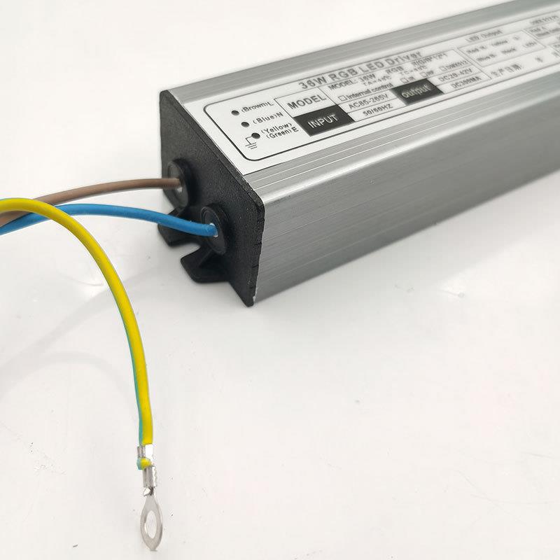 RGBW电源 36W无线RGB遥控防水驱动24键无线RF射频遥控RGB防水电源