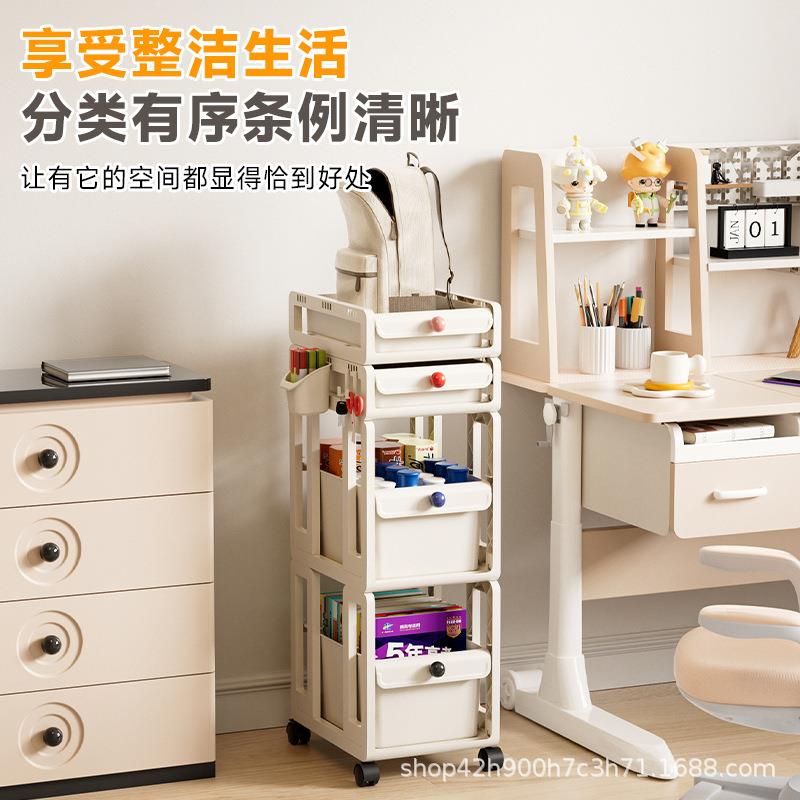 小推车收纳置物架落地多层卧室床头移动书架学生寝室宿舍收纳架子