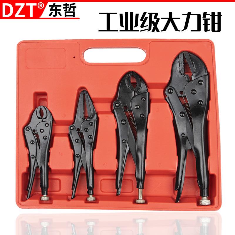 厂家 多用途45#钢 4件套大力钳电泳热处理套装大力钳组套