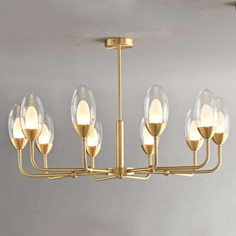 中山工厂展厅北欧吊灯客厅灯2024年新款全铜轻奢大厅主灯现代简约