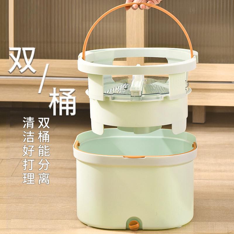 懒人家用免手洗旋转拖把一拖净手压吸水干湿两用平板拖把