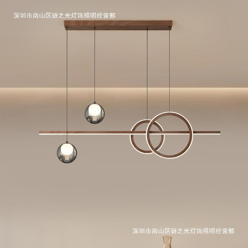 餐厅吊灯中古风意式极简高级感轻奢岛台饭厅吧台长条餐桌中山灯具