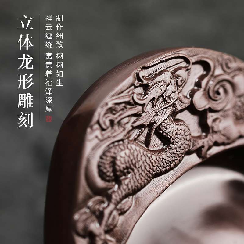 高档端砚天然原石4寸砚台老宋坑带盖木盒墨池可磨墨研墨书法专用