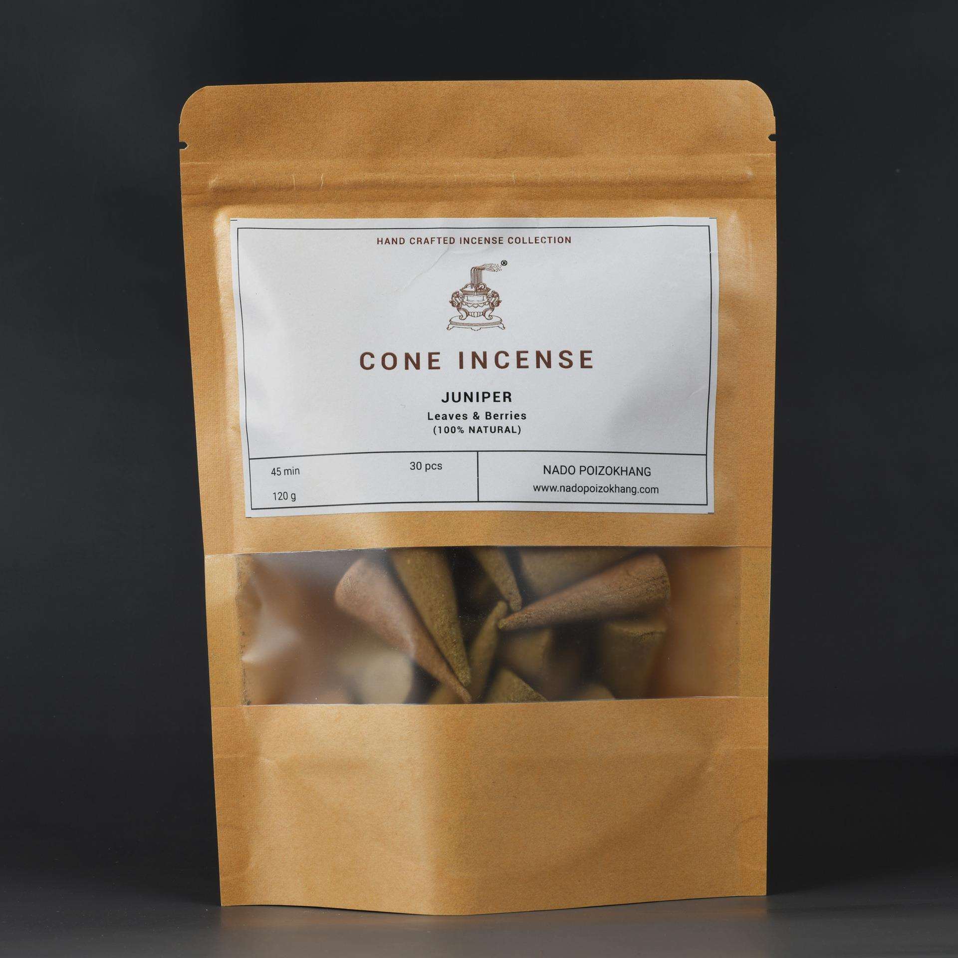 nado纳豆 杜松叶子浆果天然塔香锥形香手工制作 30粒装