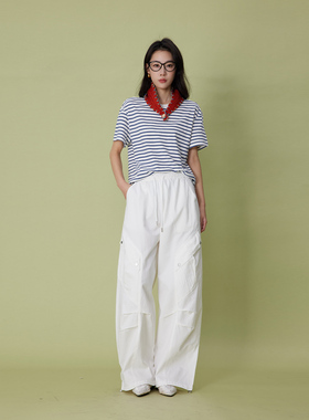 ATUMU「弯刀裤系列」春上新丨松紧腰工装风宽松阔腿休闲裤AT505