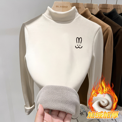 女童卫衣2025新款一体绒打底衫