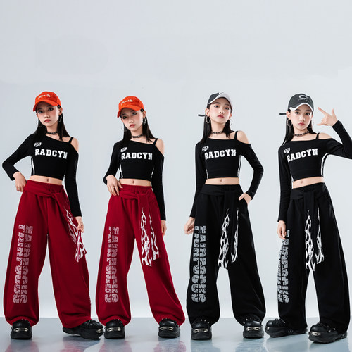 爵士舞女童服露肩上衣