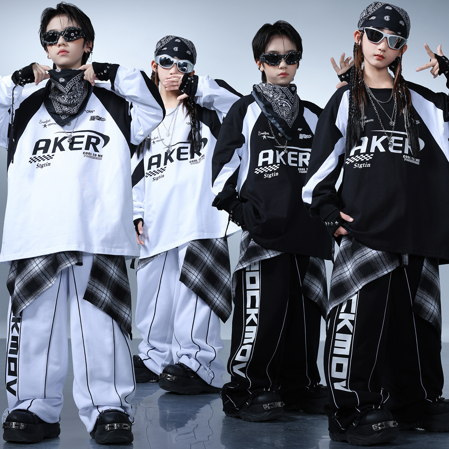 萱娅棠儿童街舞嘻哈潮服