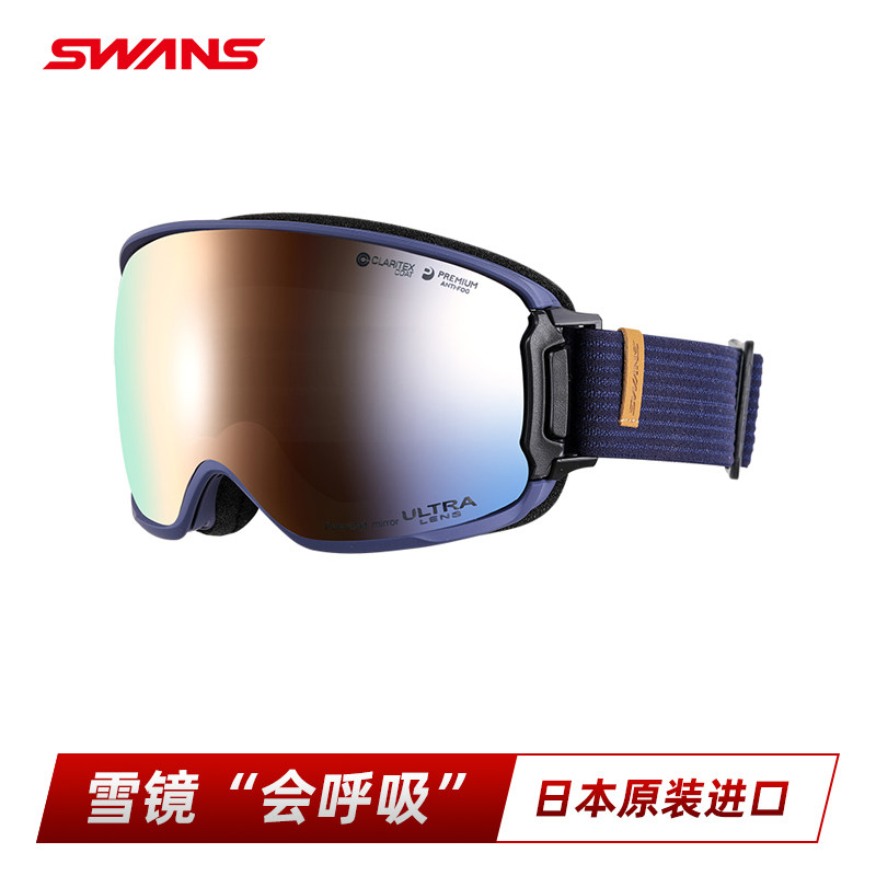 日本进口SWASNS超高清雪镜会呼吸1秒开窗2倍防雾偏光雪镜RGL3531